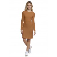 Robe ras du cou doublée devant manches longues en modal KATIA20