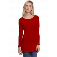 T-shirt long col bateau doublé devant DORIS