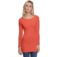 T-shirt long col bateau doublé devant DORIS