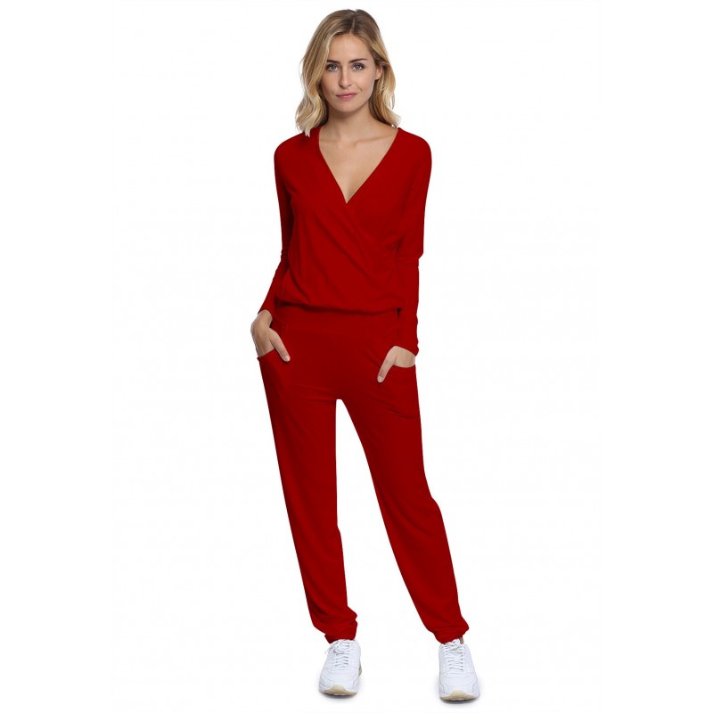 Combinaison pantalon taille élastique en maille modal PLUME Combinaison pantalon taille élastique en maille modal PLUME