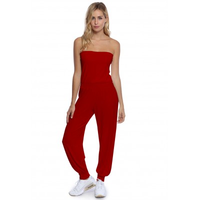 Combinaison bustier bandeau pantalon taille ruban en modal MAILY