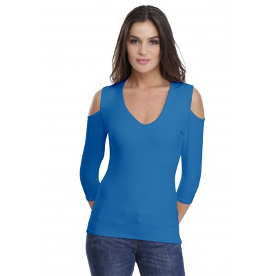 T-shirt V épaules dénudées en modal ALBA04