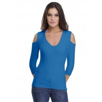 T-shirt V épaules dénudées en modal ALBA04