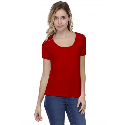 T-shirt coupe droite col rond doublé devant manches courtes BIKI03