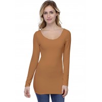 T-shirt long col danseuse manches longues en modal ROXANE10