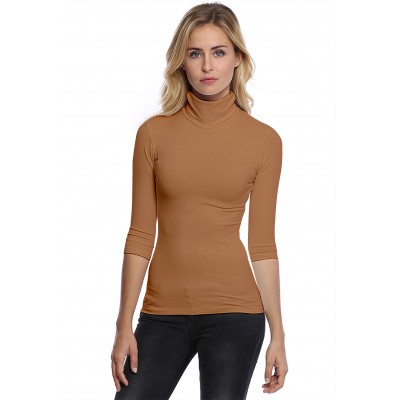 T-shirt long col roulé manches 3-4 en modal CINDY09