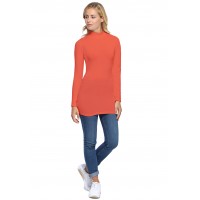 Tee-shirt long col montant et manches longues en modal PENNY10