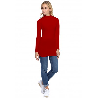 Tee-shirt long col montant et manches longues en modal PENNY10