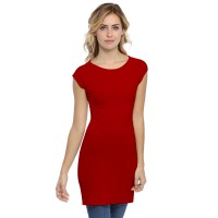 Tunique col bateau doublée devant manches courtes capes en modal DORIS12