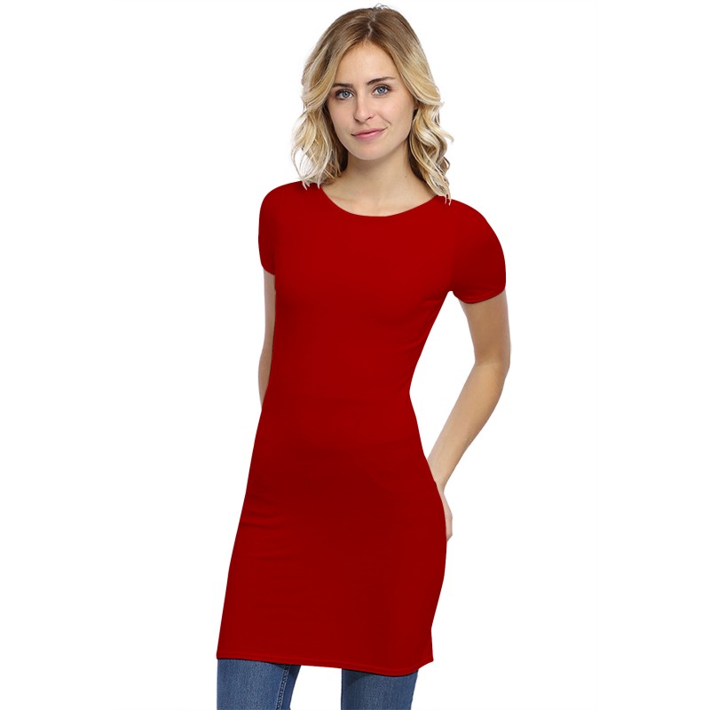 Tunique col bateau doublée devant manches courtes en modal DORIS13