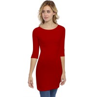 Tunique col bateau doublée devant manches 3-4 en modal DORIS14