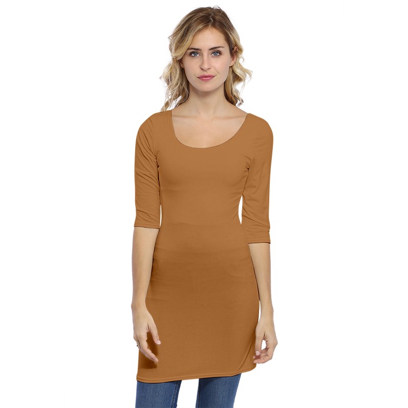Tunique col danseuse manches 3-4 en modal ROXANE14 Tunique col danseuse manches 3-4 en modal ROXANE14