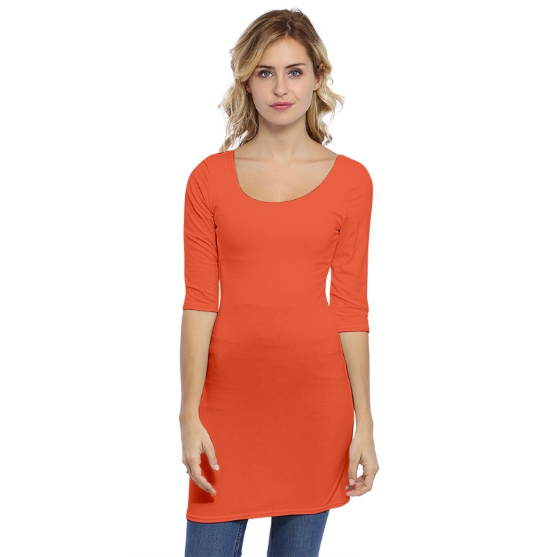 Tunique col danseuse manches 3-4 en modal ROXANE14 Tunique col danseuse manches 3-4 en modal ROXANE14