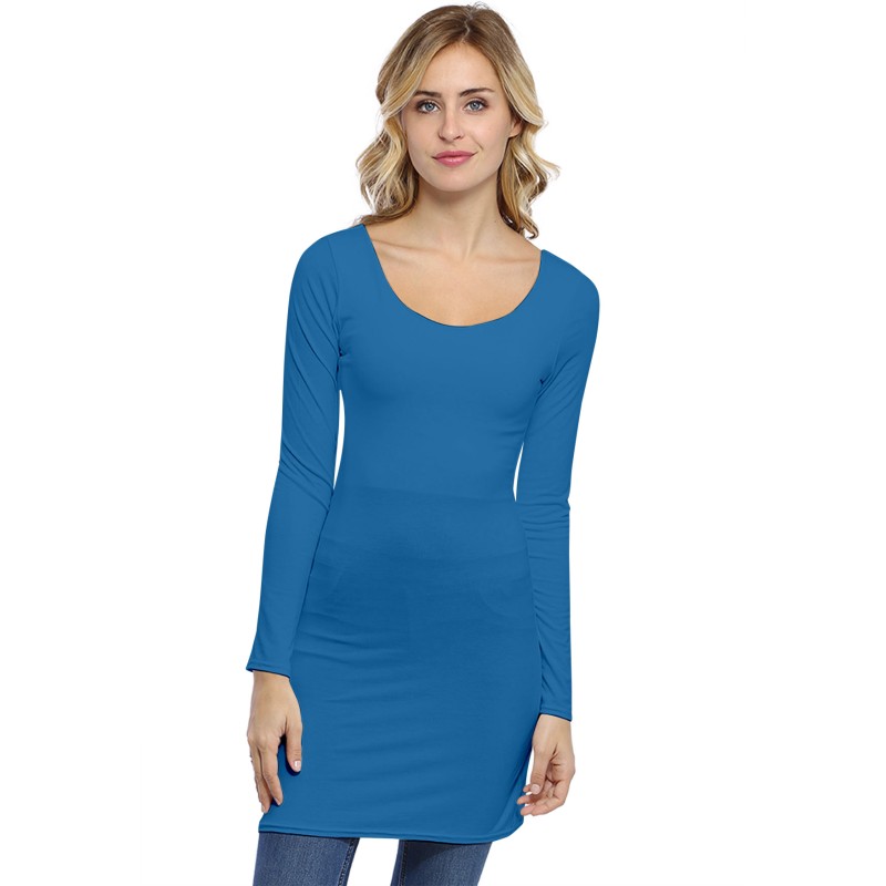 Tunique col danseuse manches longues en modal ROXANE15 Tunique col danseuse manches longues en modal ROXANE15