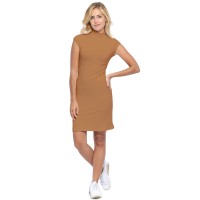 Robe col montant manches courtes capes en modal PENNY17