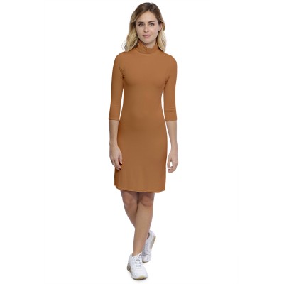 Robe col roulé manches 3-4 en modal CINDY19
