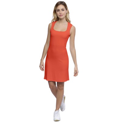 Robe débardeur doublée devant col carré en modal CLARA16
