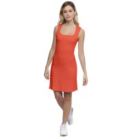 Robe débardeur doublée devant col carré en modal CLARA16