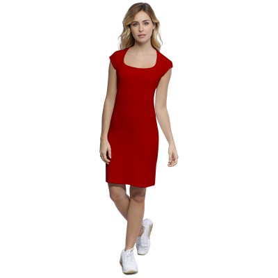 Robe col carré doublée devant manches courtes capes en modal CLARA17
