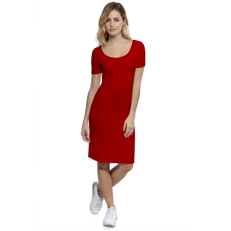 Robe col danseuse manches courtes en modal ROXANE18 Robe col danseuse manches courtes en modal ROXANE18