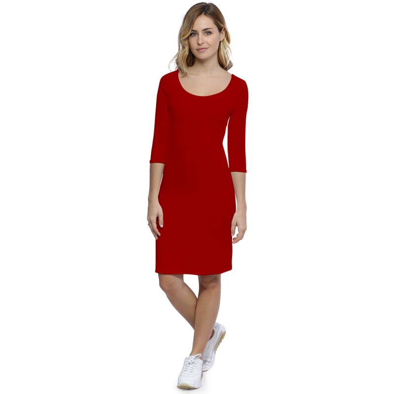 Robe col danseuse manches 3-4 en modal ROXANE19 Robe col danseuse manches 3-4 en modal ROXANE19