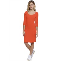 Robe col danseuse manches 3-4 en modal ROXANE19