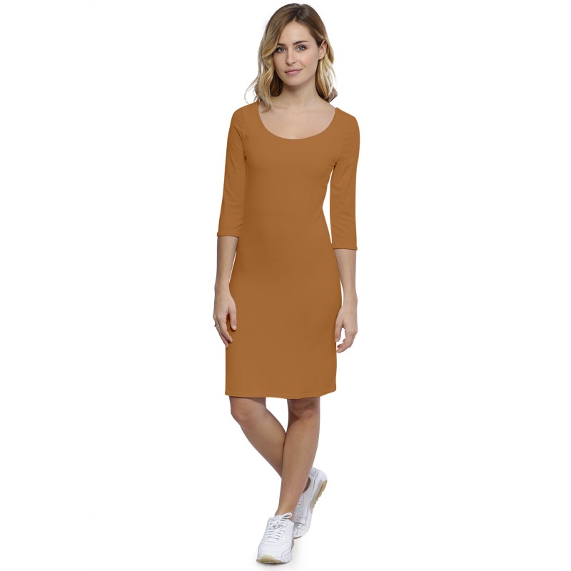 Robe col danseuse manches 3-4 en modal ROXANE19 Robe col danseuse manches 3-4 en modal ROXANE19