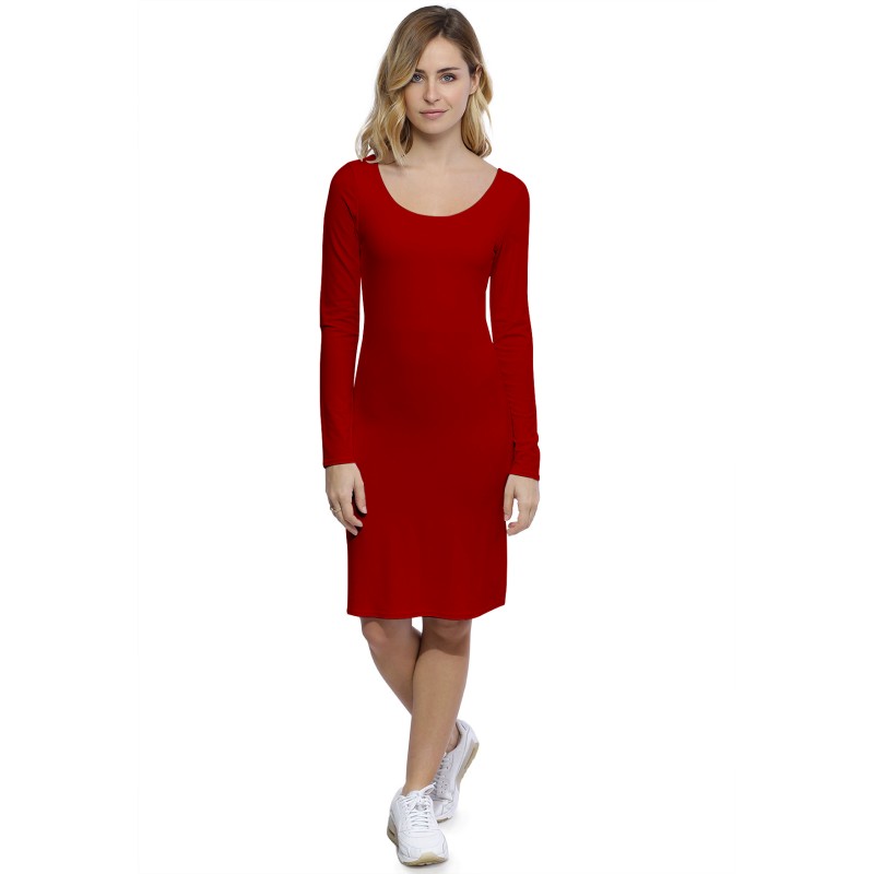 Robe col danseuse manches longues en modal ROXANE20 Robe col danseuse manches longues en modal ROXANE20