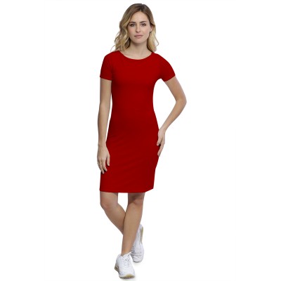 Robe col bateau doublée devant manches courtes en modal DORIS18