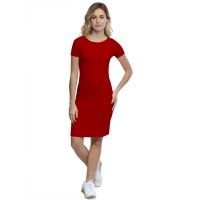 Robe col bateau doublée devant manches courtes en modal DORIS18