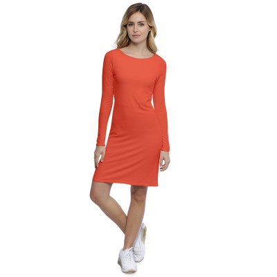 Robe col bateau doublée devant manches longues en modal DORIS20