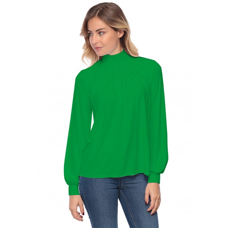 Tee-shirt col montant plissé manches longues SANDY Tee-shirt col montant plissé manches longues SANDY