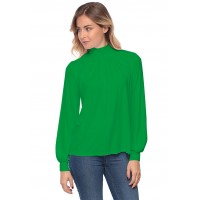 Tee-shirt col montant plissé manches longues SANDY