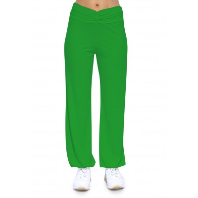 Pantalon coupe fluide taille élastique avec fronces en maille modal SALLY