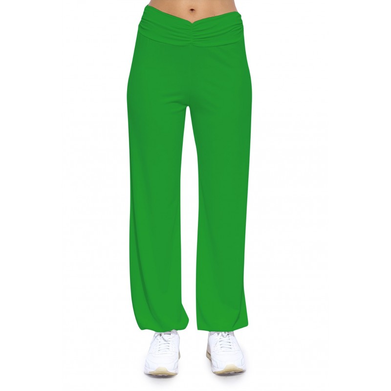Pantalon coupe fluide taille élastique avec fronces en maille modal SALLY Pantalon coupe fluide taille élastique avec fronces en maille modal SALLY
