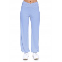 Pantalon coupe fluide taille élastique avec fronces en maille modal SALLY