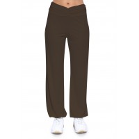 Pantalon coupe fluide taille élastique avec fronces en maille modal SALLY