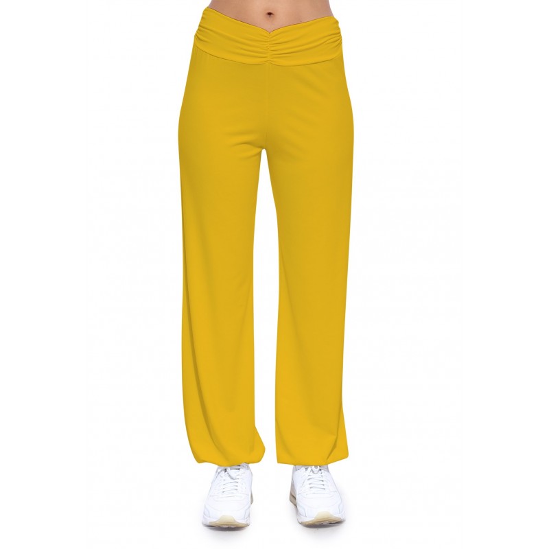 Pantalon coupe fluide taille élastique avec fronces en maille modal SALLY Pantalon coupe fluide taille élastique avec fronces en maille modal SALLY