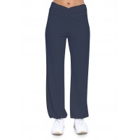 Pantalon coupe fluide taille élastique avec fronces en maille modal SALLY