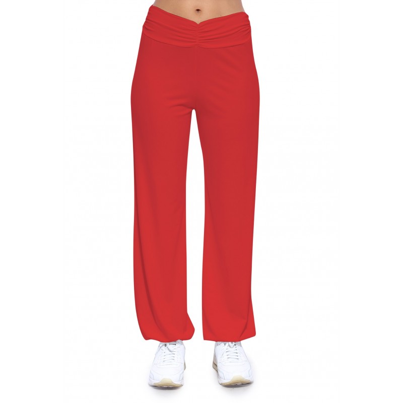Pantalon coupe fluide taille élastique avec fronces en maille modal SALLY Pantalon coupe fluide taille élastique avec fronces en maille modal SALLY