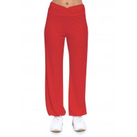 Pantalon coupe fluide taille élastique avec fronces en maille modal SALLY