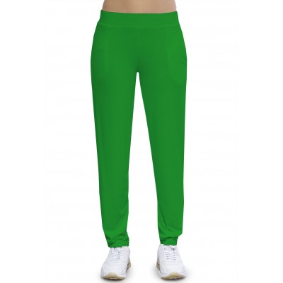 Pantalon coupe fluide taille élastique avec poches en maille modal AURELIE