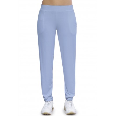 Pantalon coupe fluide taille élastique avec poches en maille modal AURELIE