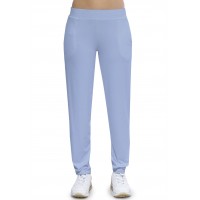 Pantalon coupe fluide taille élastique avec poches en maille modal AURELIE