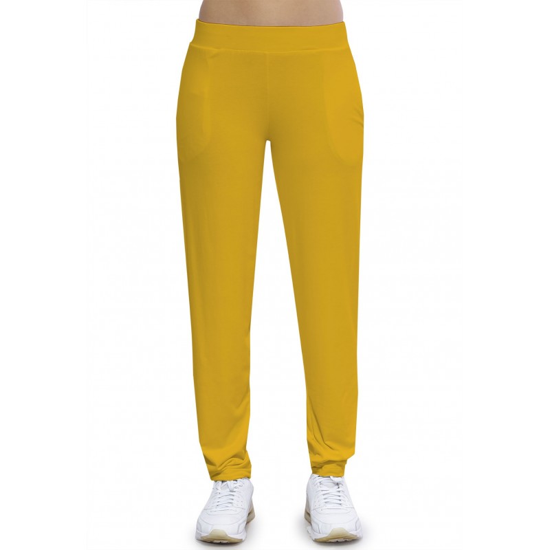 Pantalon coupe fluide taille élastique avec poches en maille modal AURELIE Pantalon coupe fluide taille élastique avec poches en maille modal AURELIE