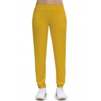 Pantalon coupe fluide taille élastique avec poches en maille modal AURELIE