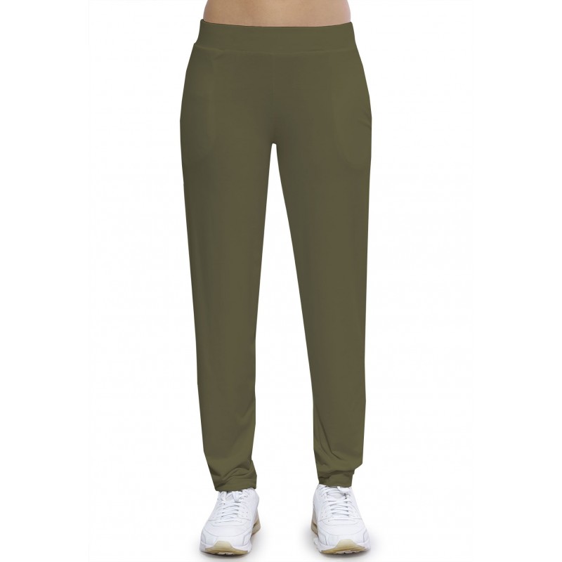 Pantalon coupe fluide taille élastique avec poches en maille modal AURELIE Pantalon coupe fluide taille élastique avec poches en maille modal AURELIE