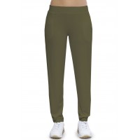 Pantalon coupe fluide taille élastique avec poches en maille modal AURELIE