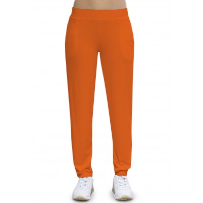 Pantalon coupe fluide taille élastique avec poches en maille modal AURELIE