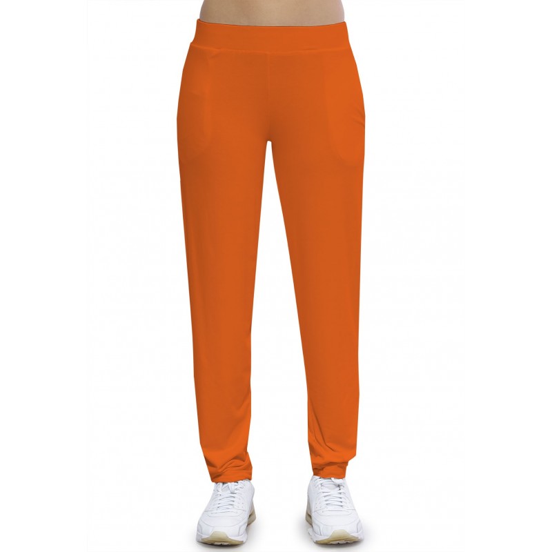 Pantalon coupe fluide taille élastique avec poches en maille modal AURELIE Pantalon coupe fluide taille élastique avec poches en maille modal AURELIE